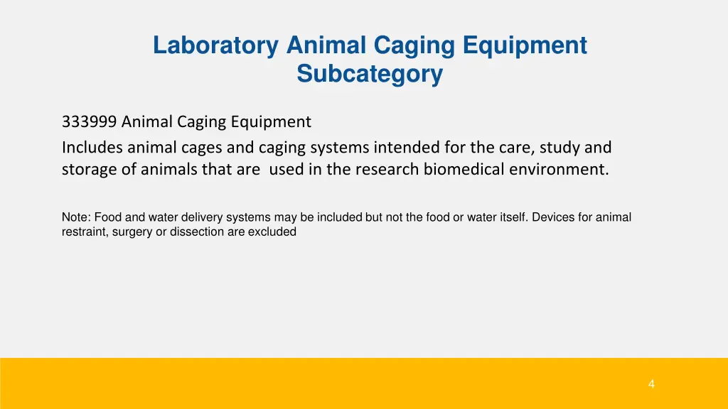 laboratory animal caging equipment subcategory