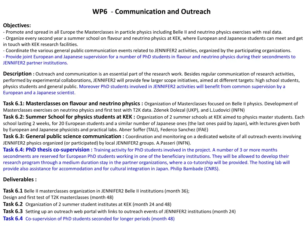 wp6 communication and outreach