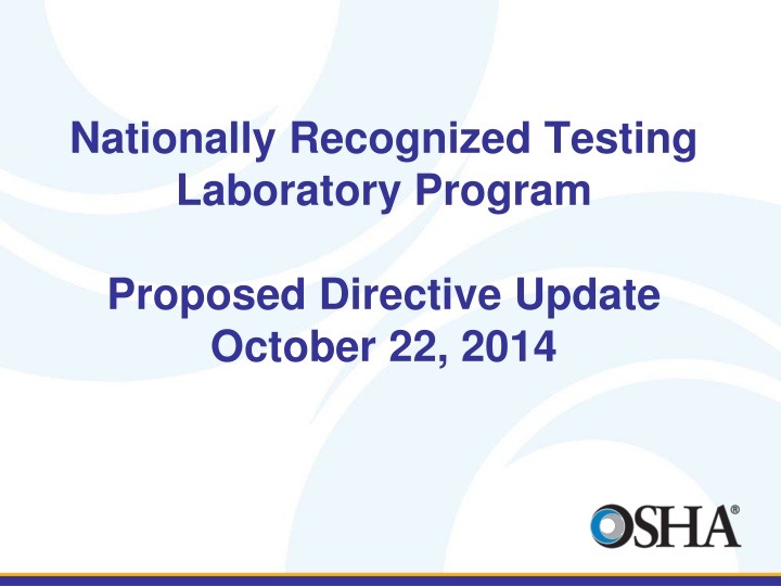 nationally recognized testing laboratory program