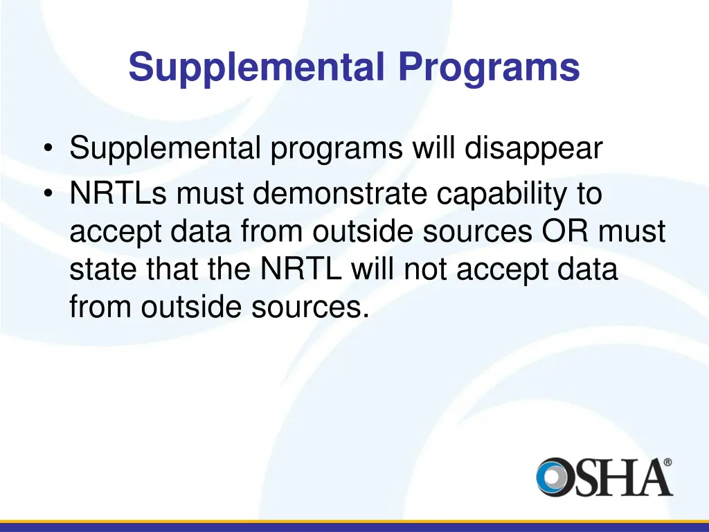 supplemental programs 1