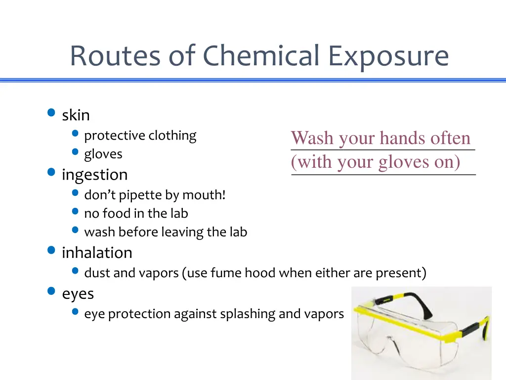 routes of chemical exposure