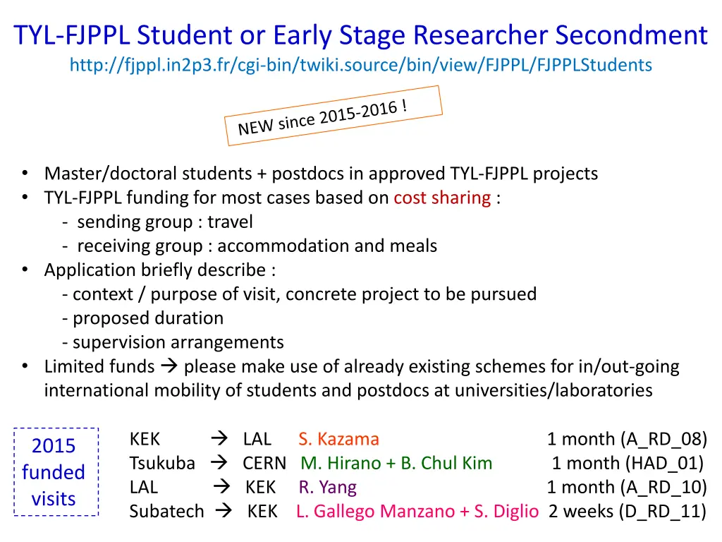 tyl fjppl student or early stage researcher