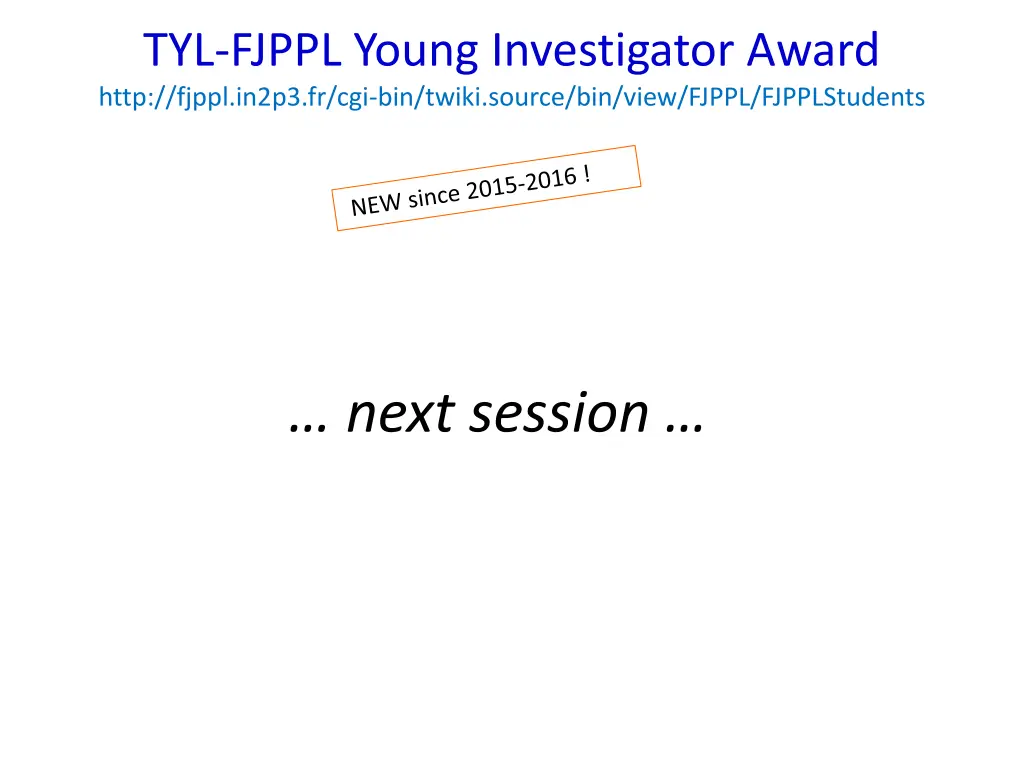 tyl fjppl young investigator award http fjppl