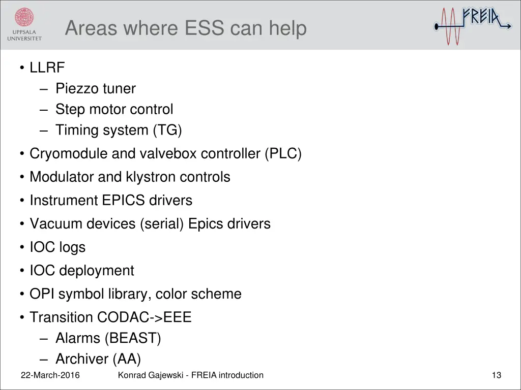 areas where ess can help