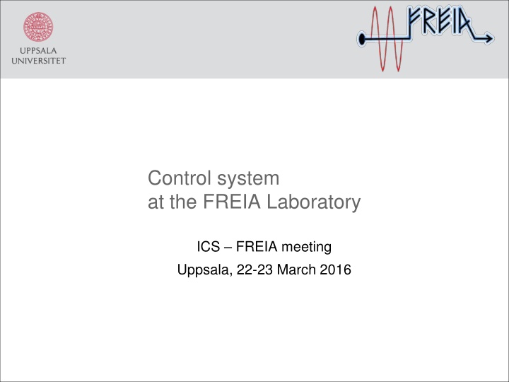 control system at the freia laboratory