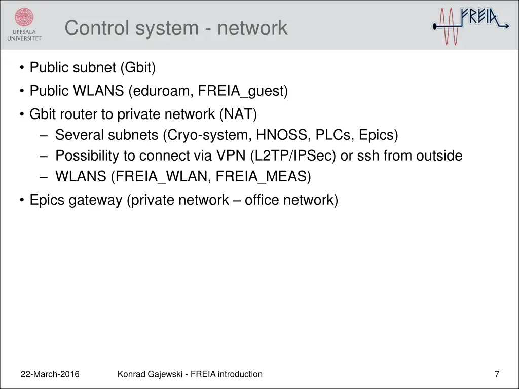 control system network