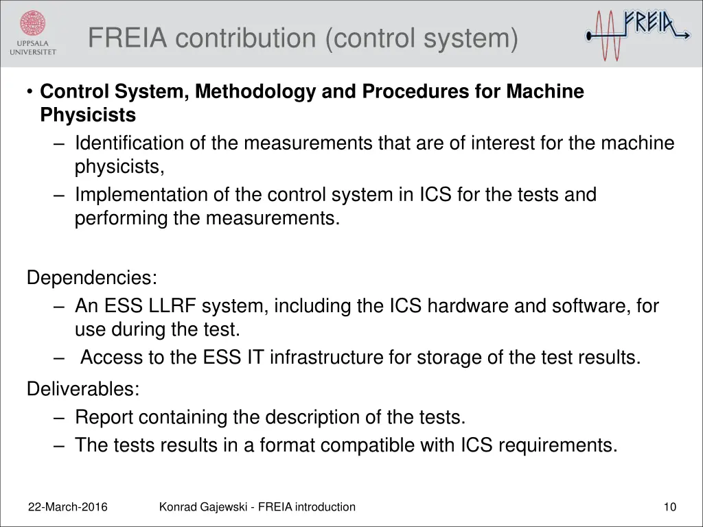 freia contribution control system 1