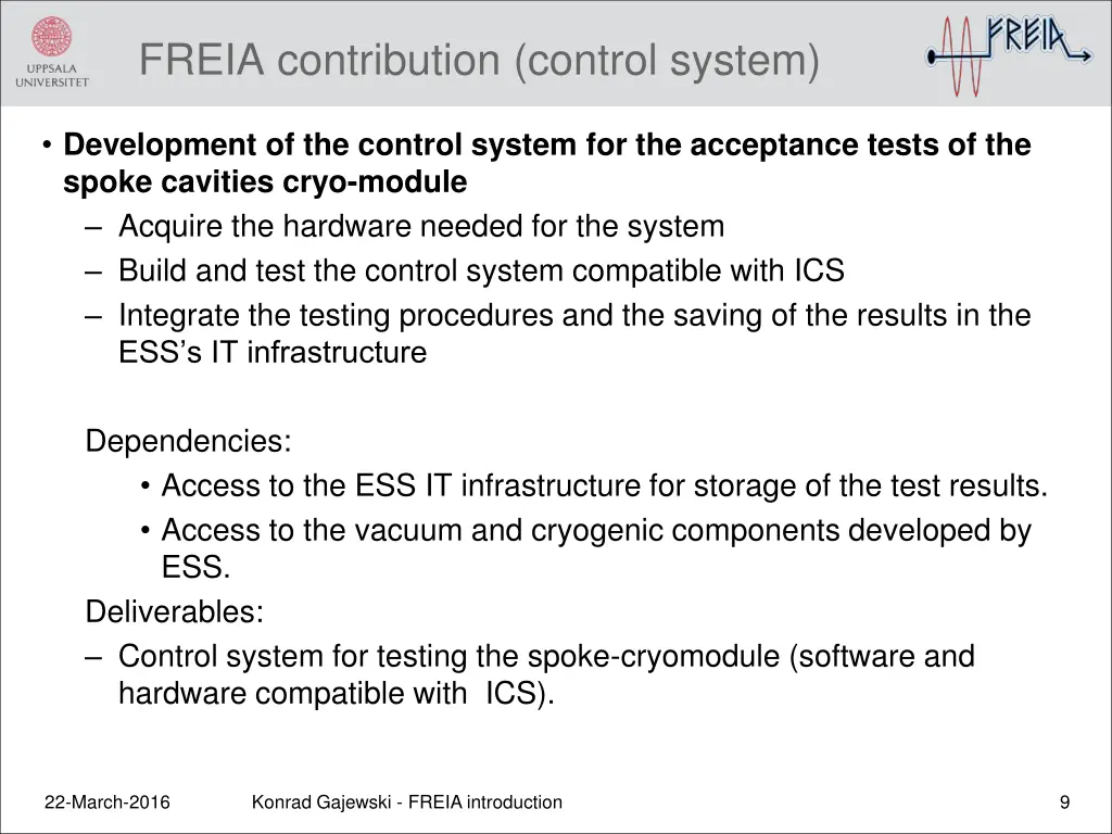 freia contribution control system