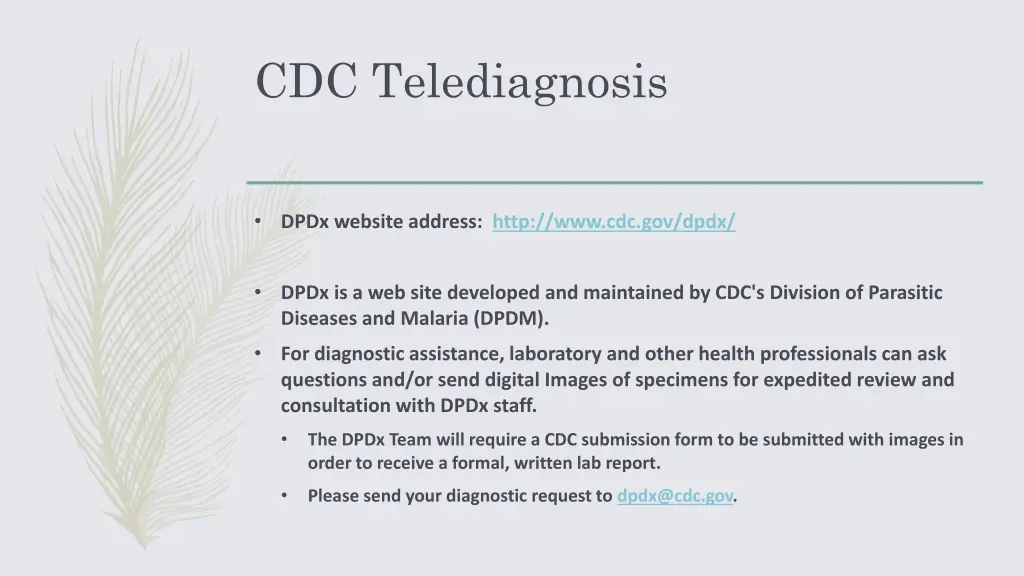 cdc telediagnosis