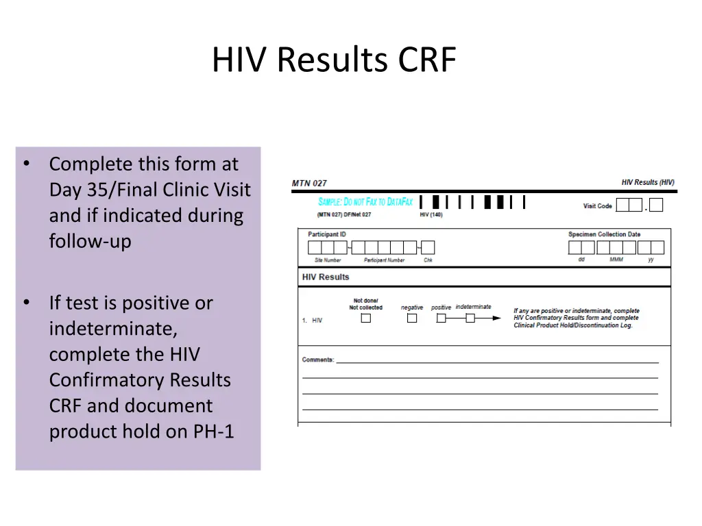 hiv results crf