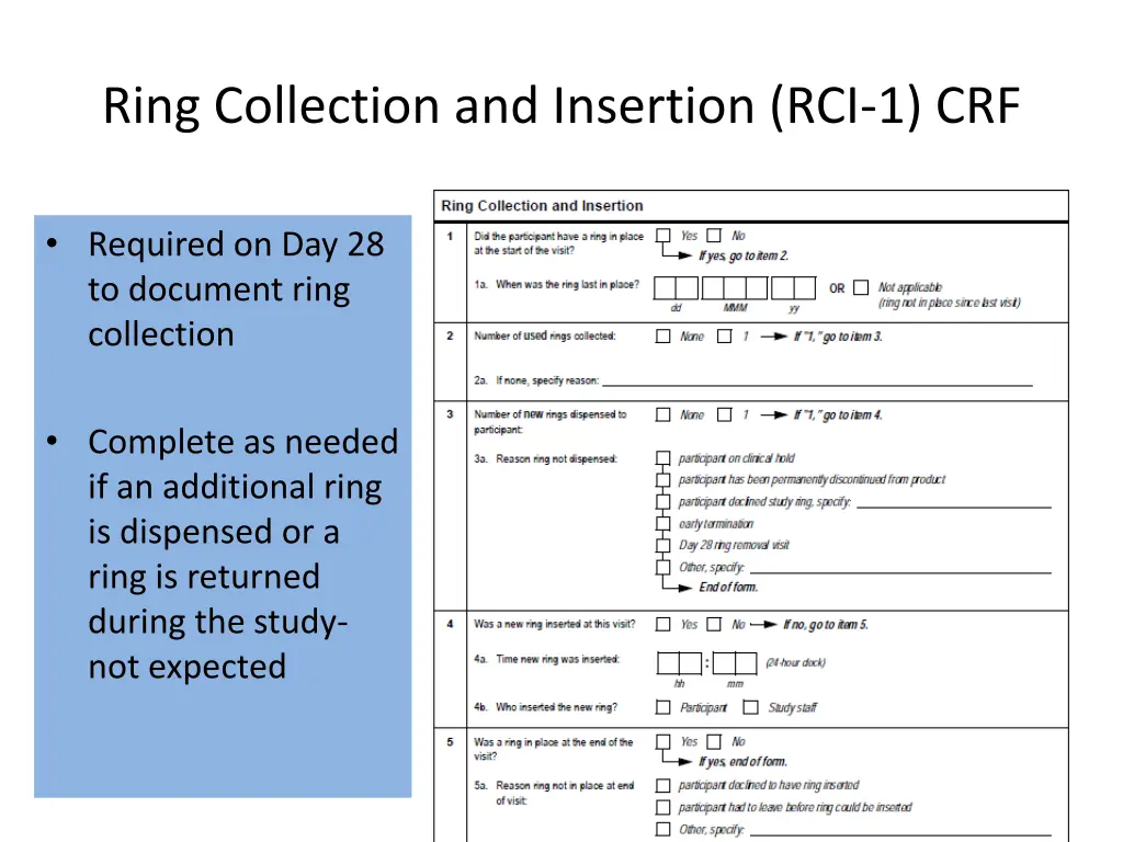 ring collection and insertion rci 1 crf