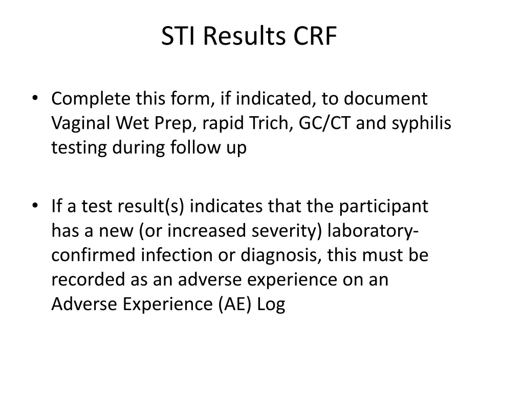 sti results crf