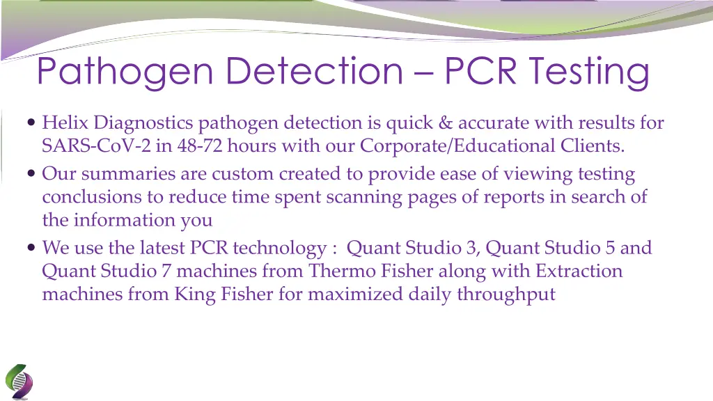 pathogen detection pcr testing