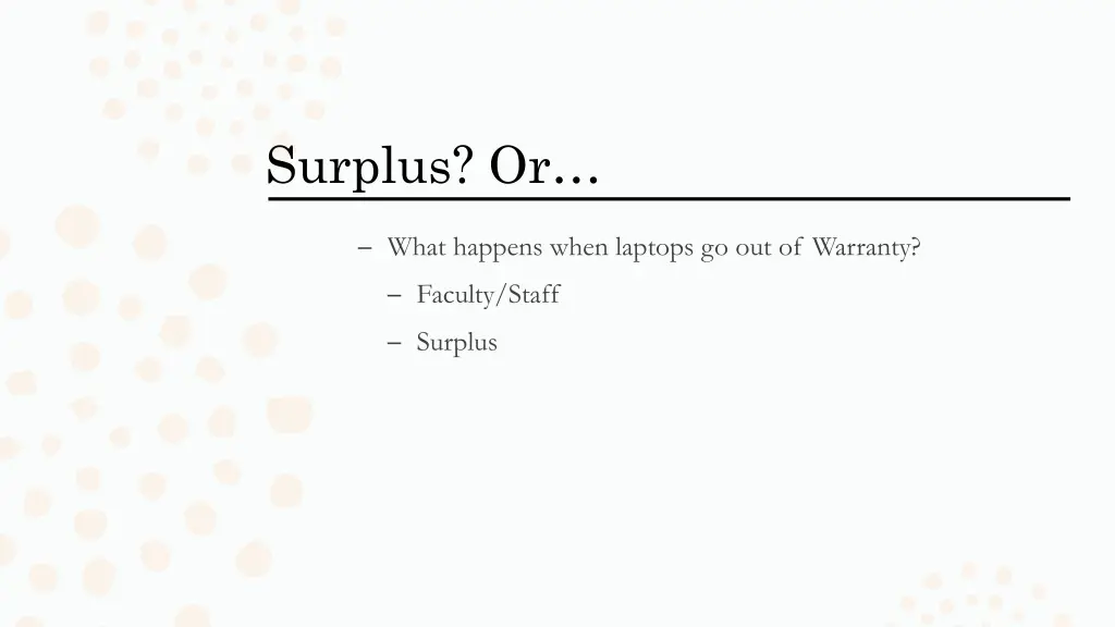 surplus or