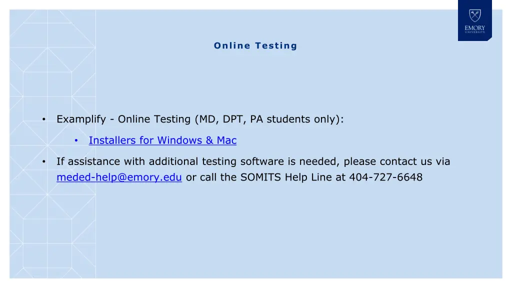 online testing