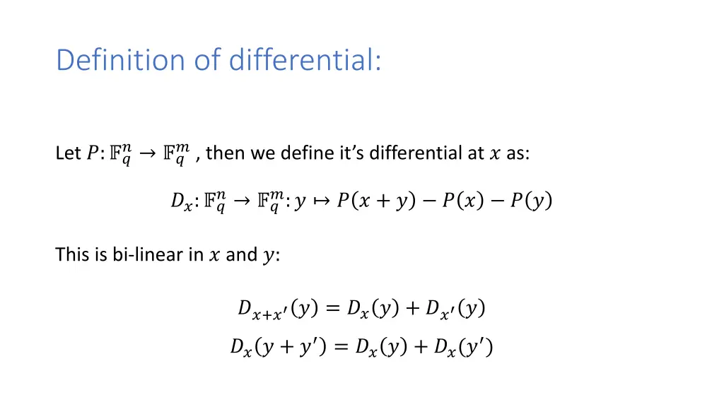 definition of differential