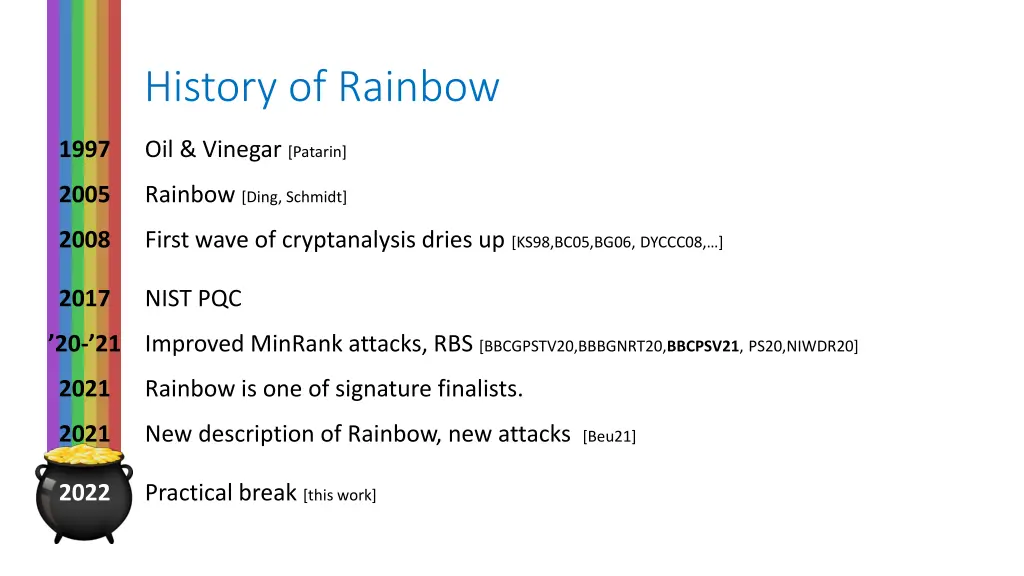 history of rainbow