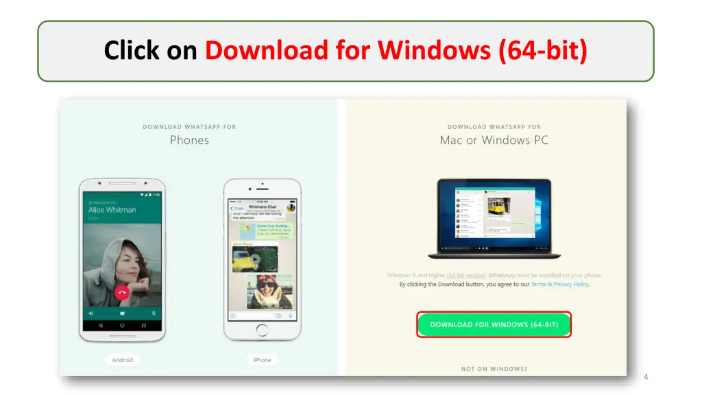 click on download for windows 64 bit