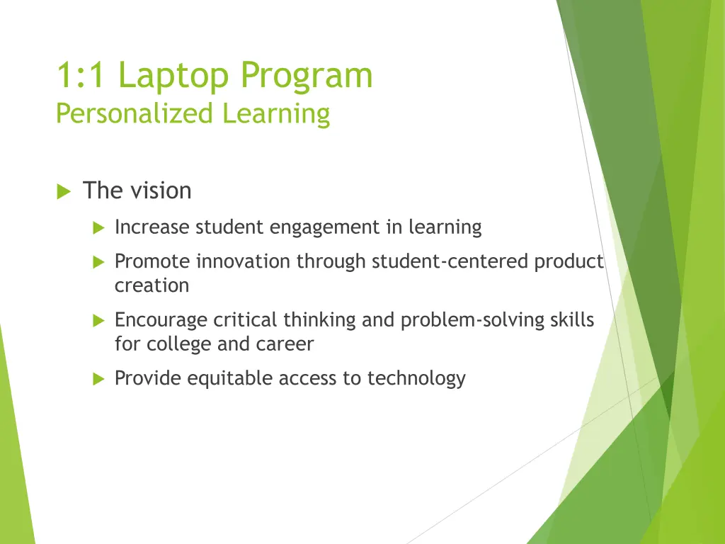 1 1 laptop program personalized learning