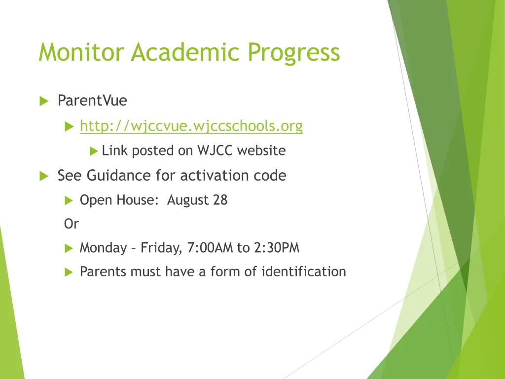 monitor academic progress