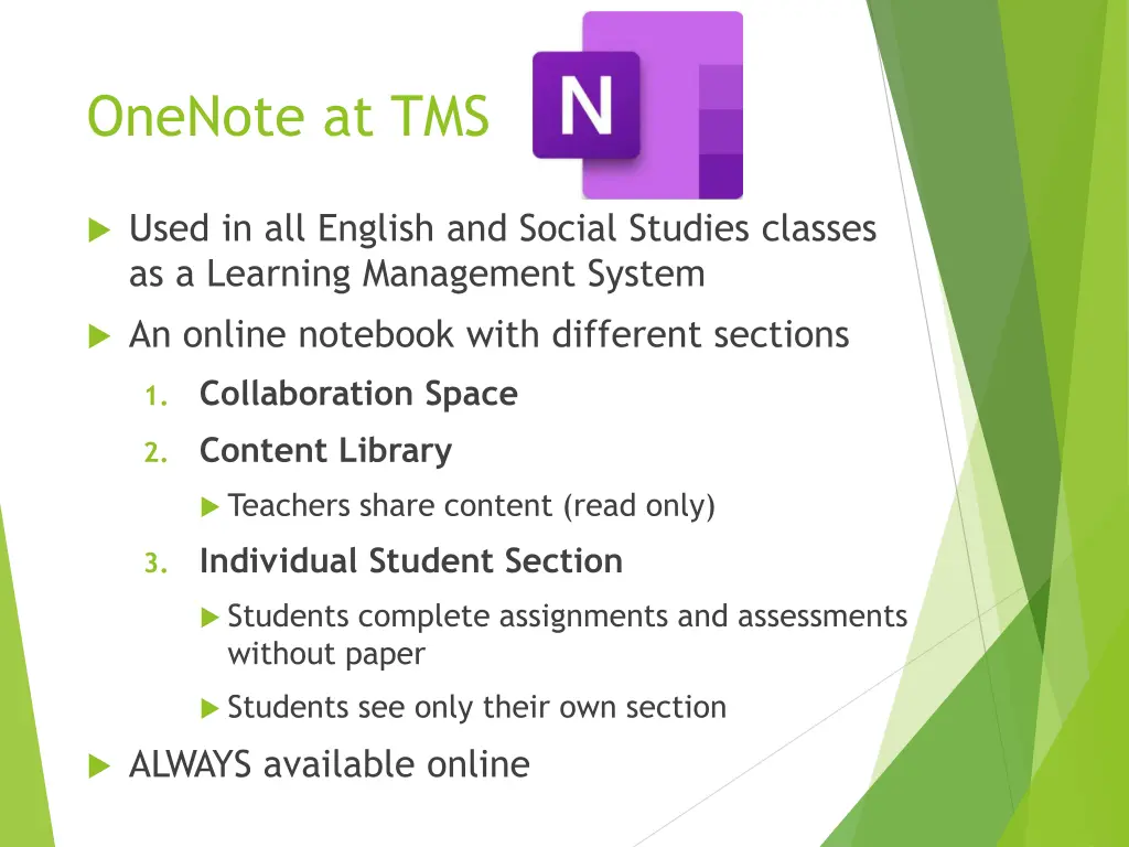 onenote at tms