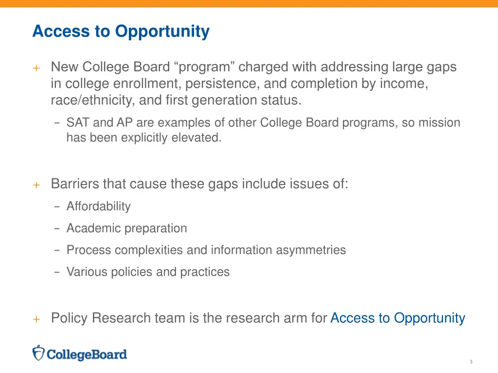 access to opportunity