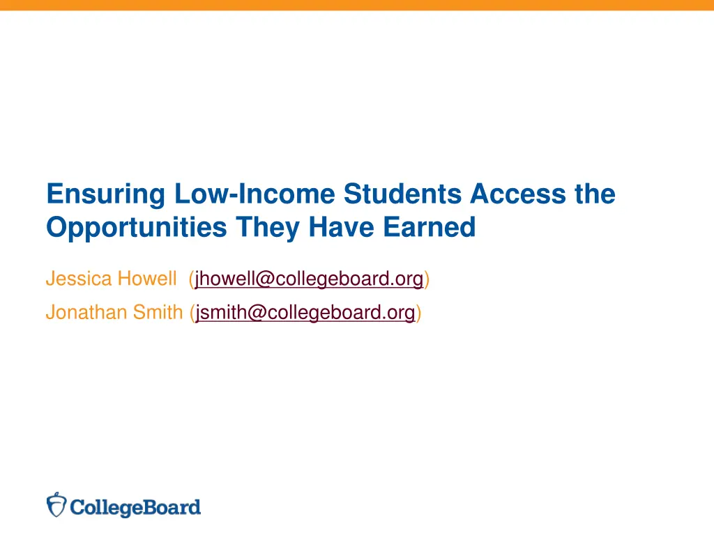 ensuring low income students access 1