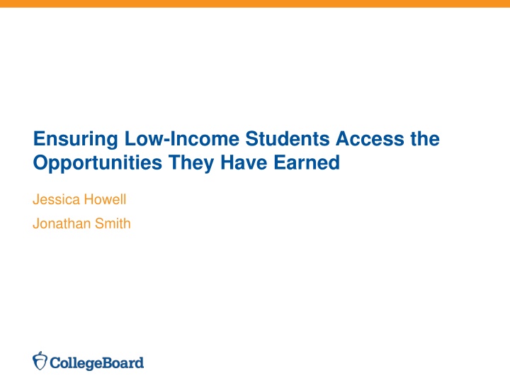 ensuring low income students access