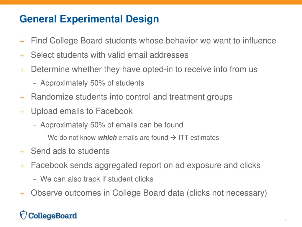 general experimental design