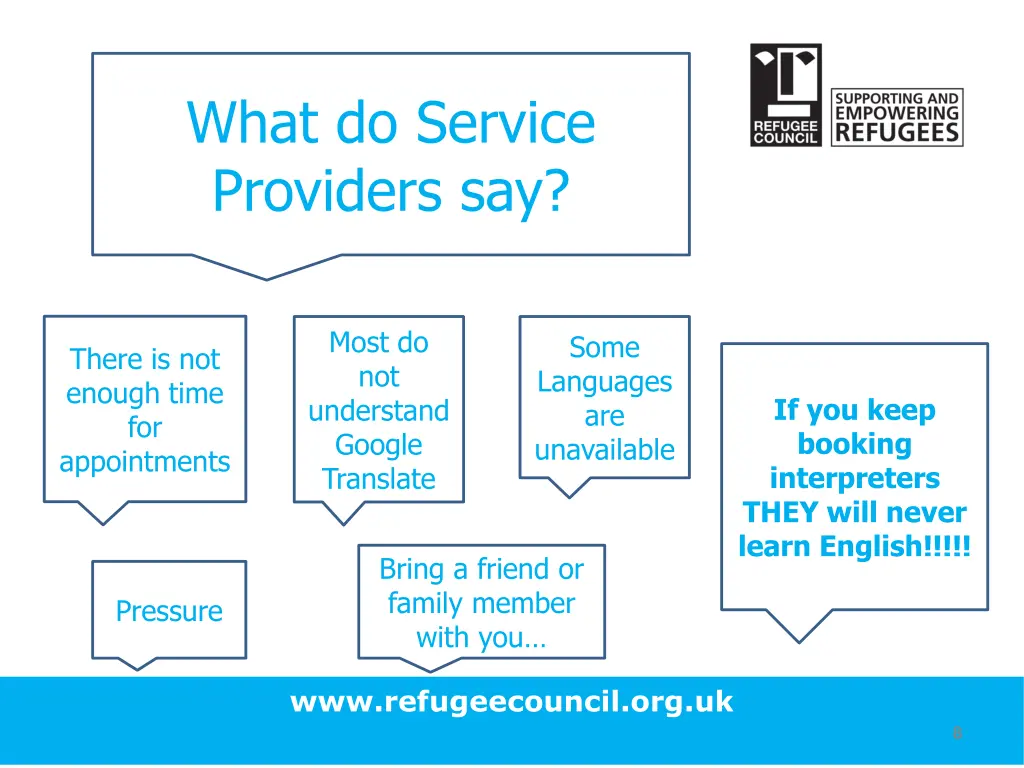 what do service providers say