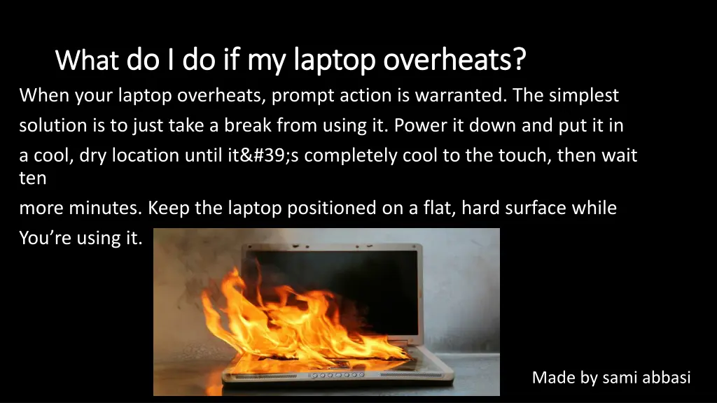 what what do i do if my laptop overheats