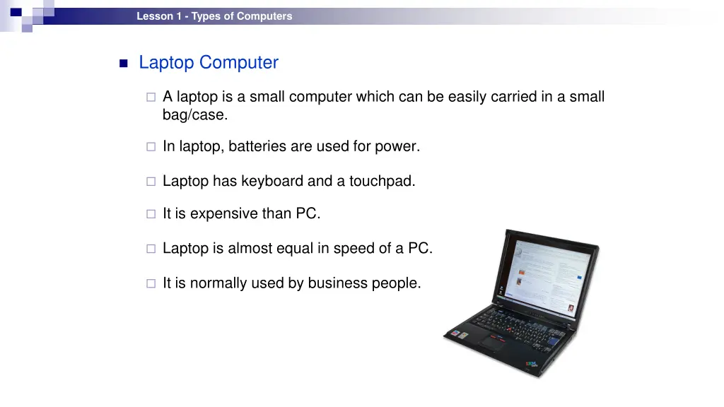 lesson 1 types of computers