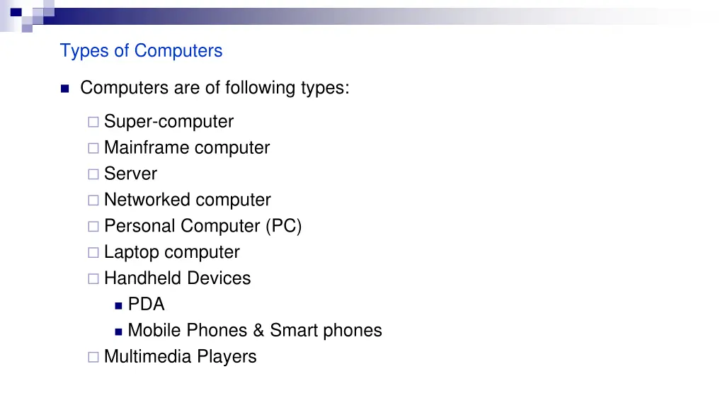 types of computers