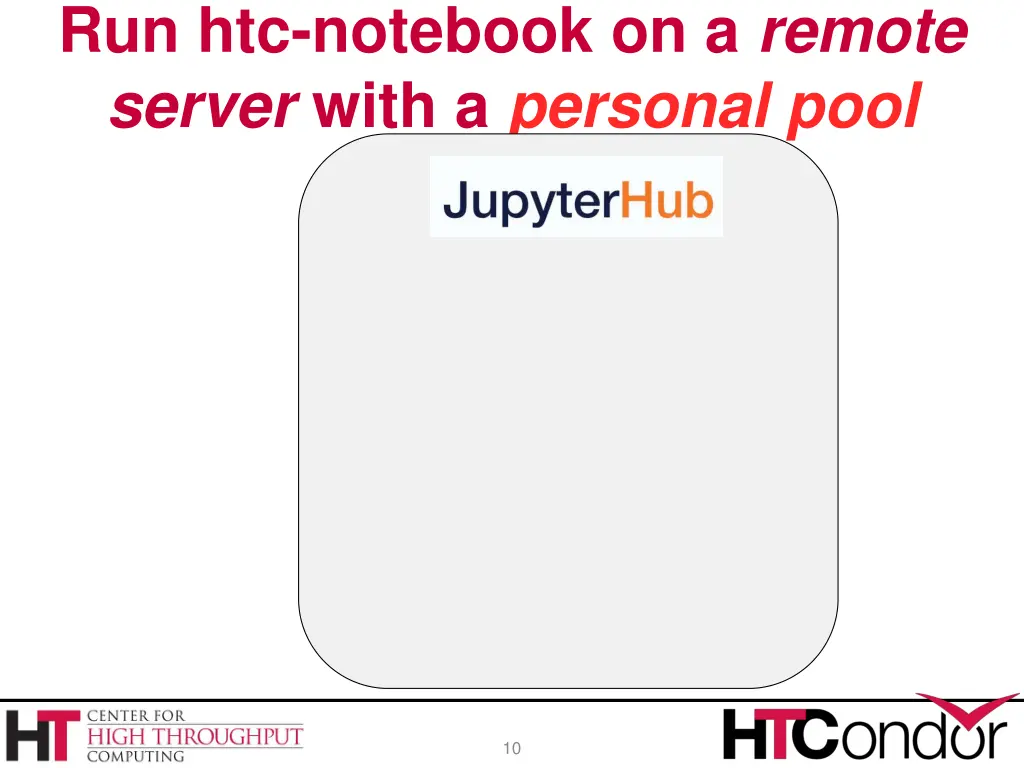 run htc notebook on a remote server with