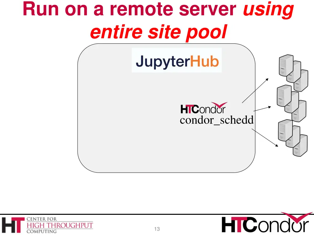 run on a remote server using entire site pool 1