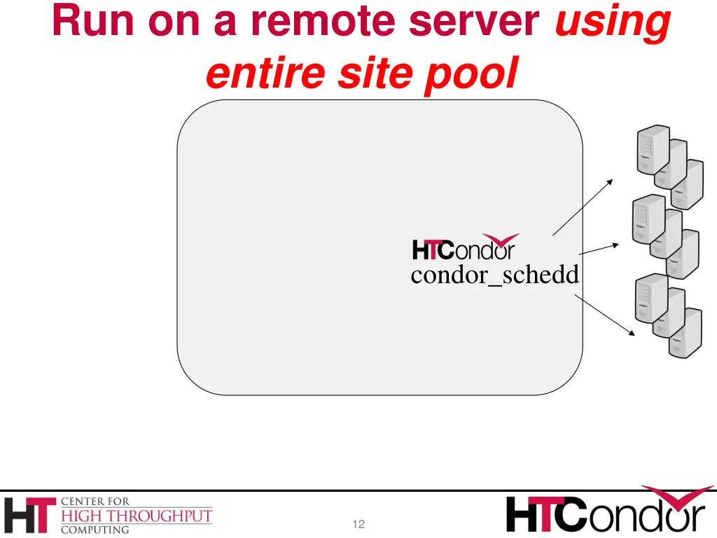 run on a remote server using entire site pool