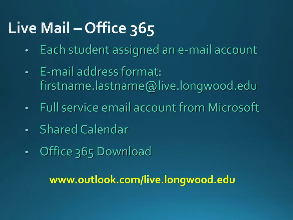 live mail office 365