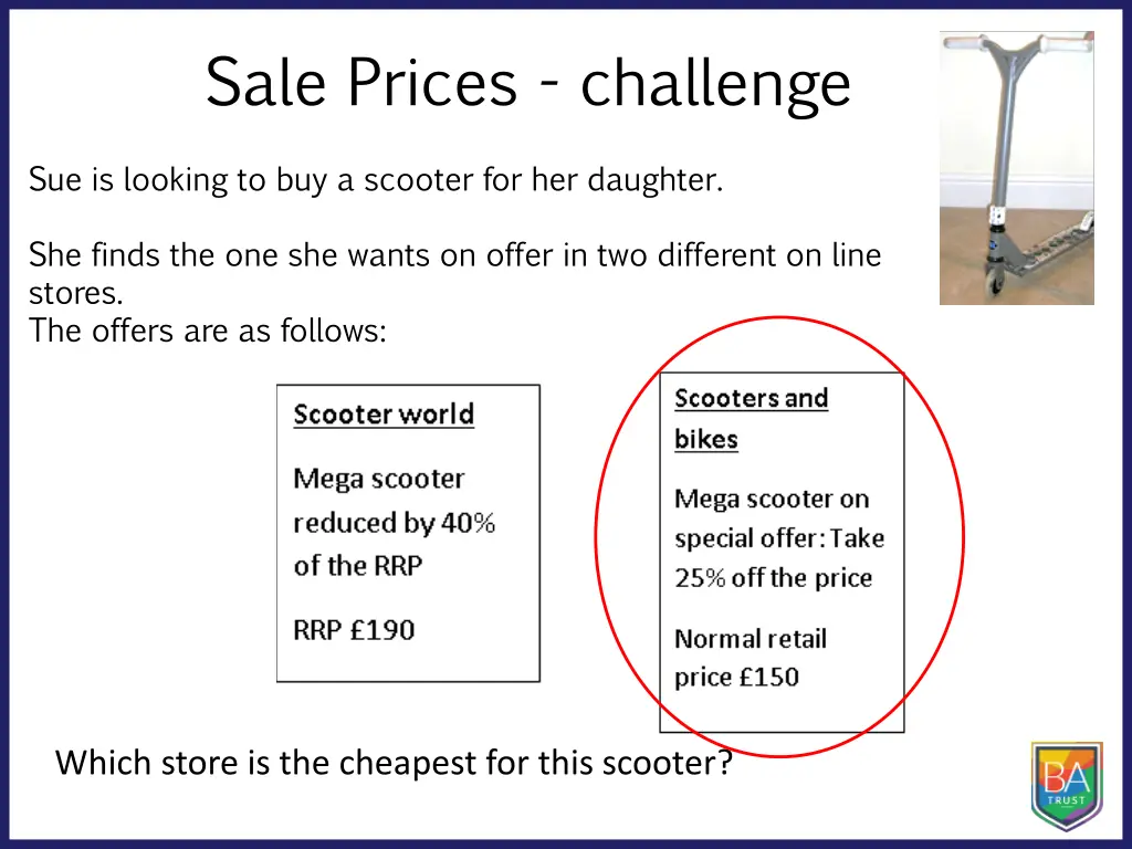 sale prices challenge 1