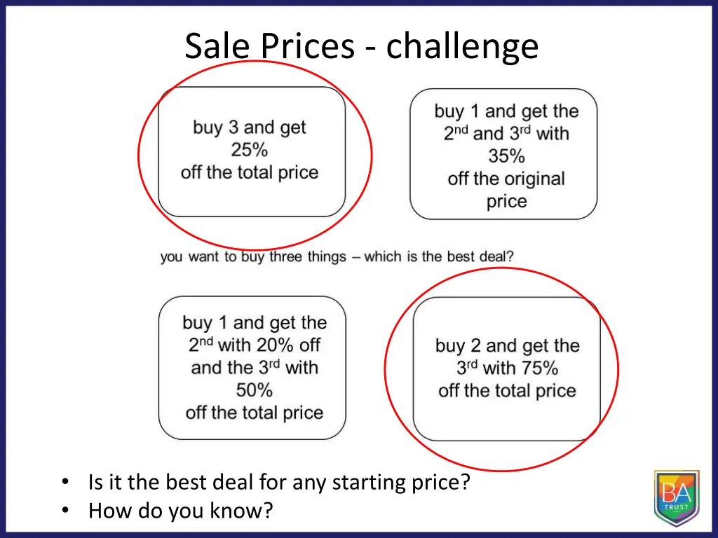 sale prices challenge 3