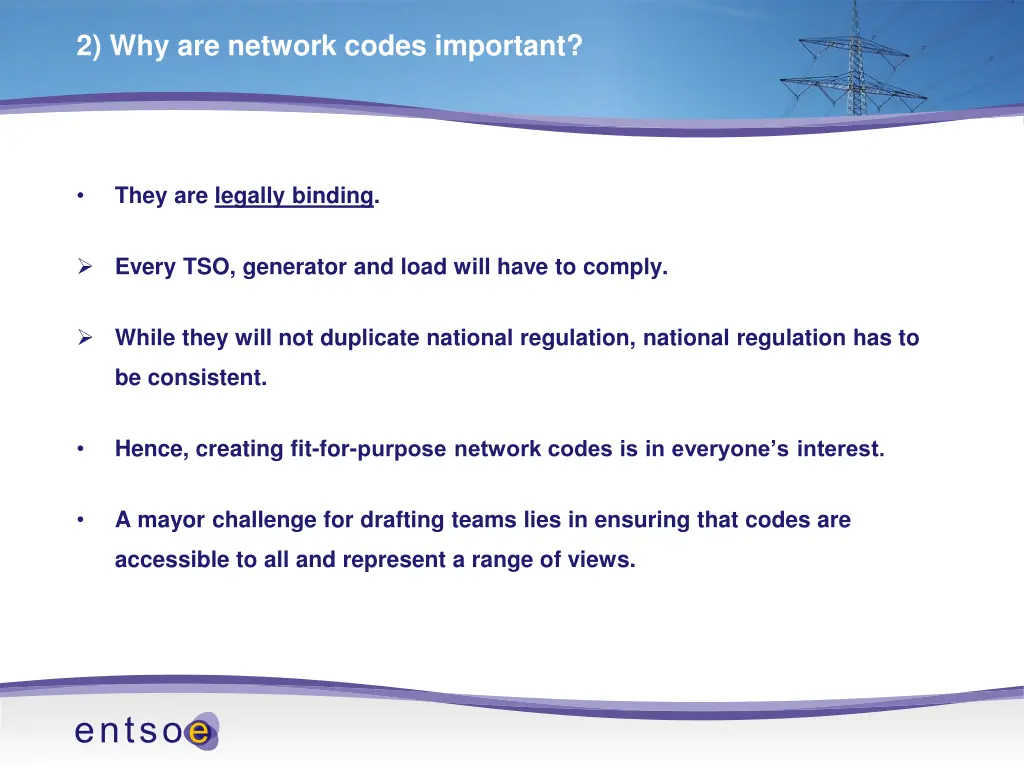 2 why are network codes important