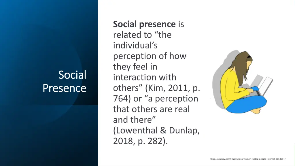 social presence is related to the individual