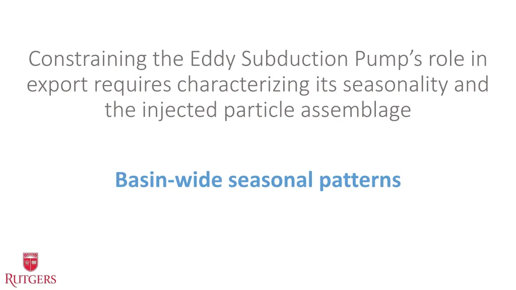 constraining the eddy subduction pump s role 1