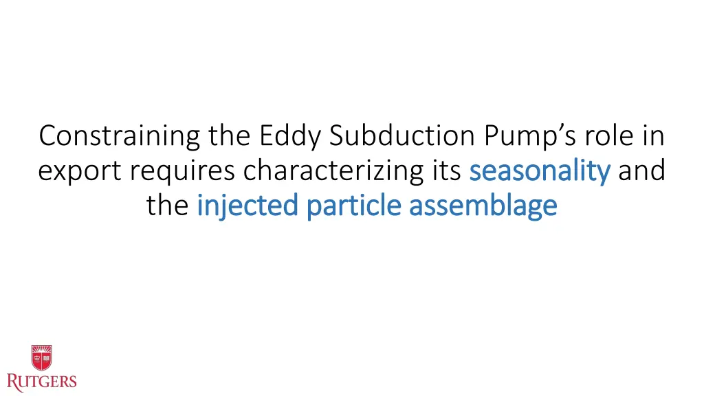 constraining the eddy subduction pump s role