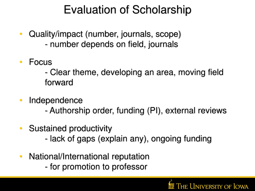 evaluation of scholarship 1