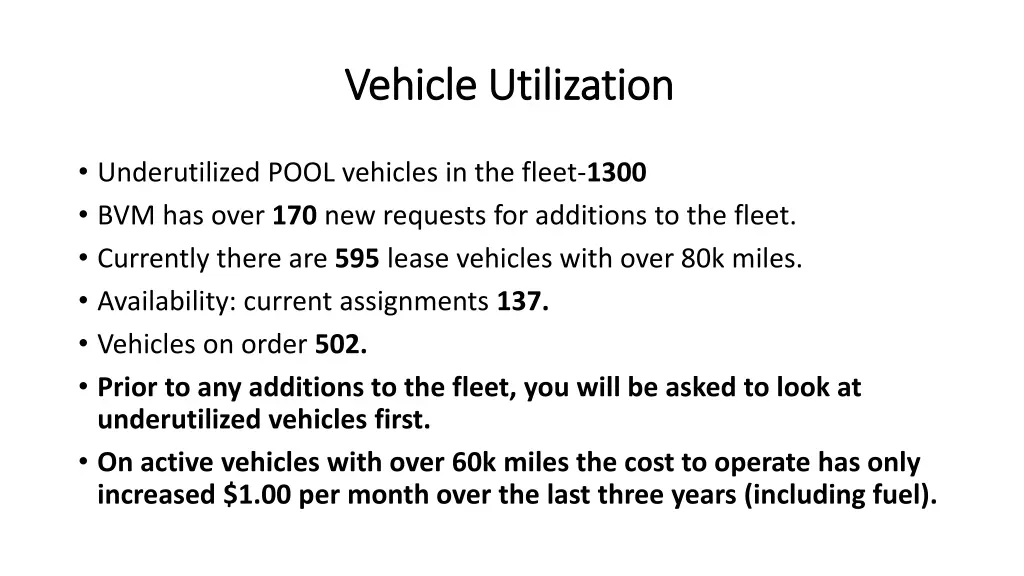 vehicle utilization vehicle utilization