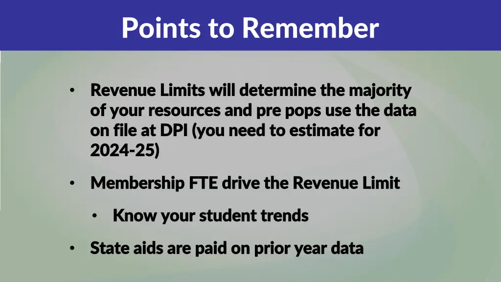 points to remember 1