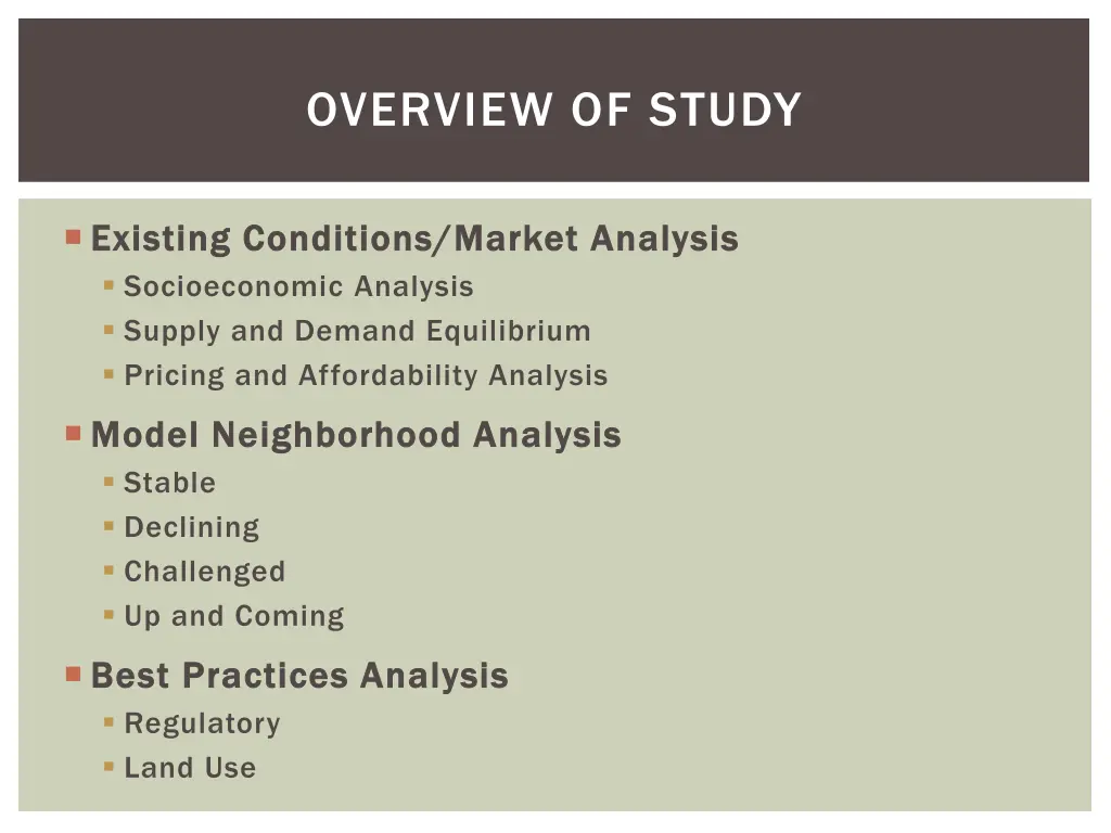 overview of study 1