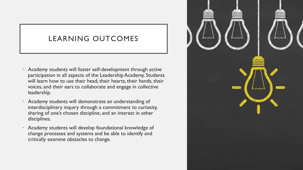 learning outcomes