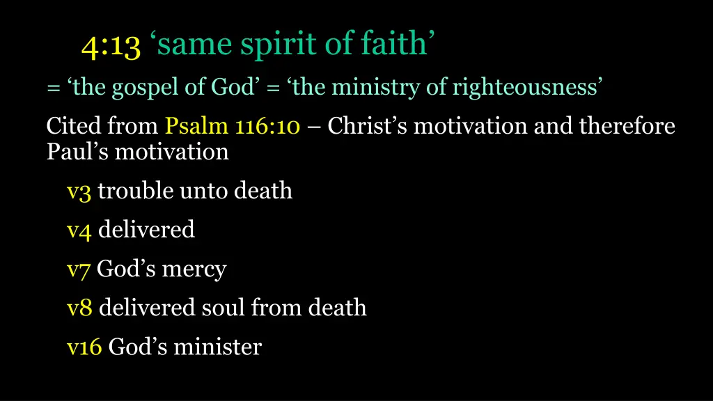 4 13 same spirit of faith the gospel