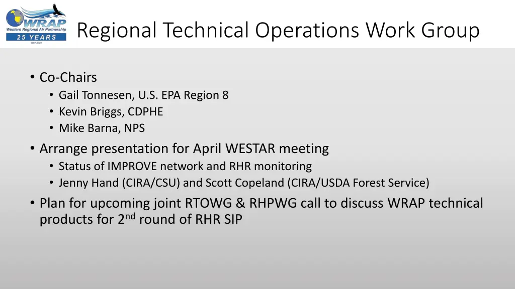 regional technical operations work group